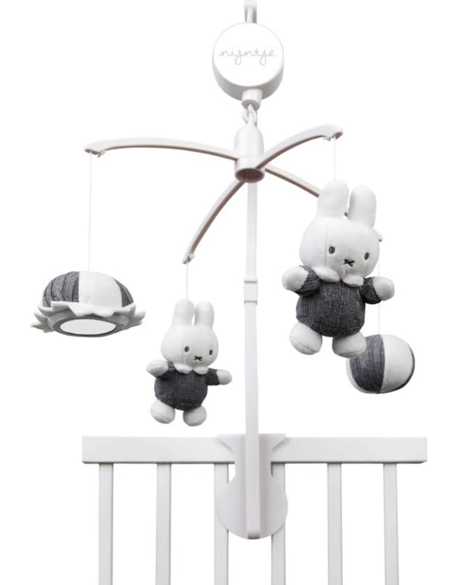 Muziekmobiel Nijntje Gebreid, Grijs 3 Muziekmobiel Nijntje Gebreid, Grijs